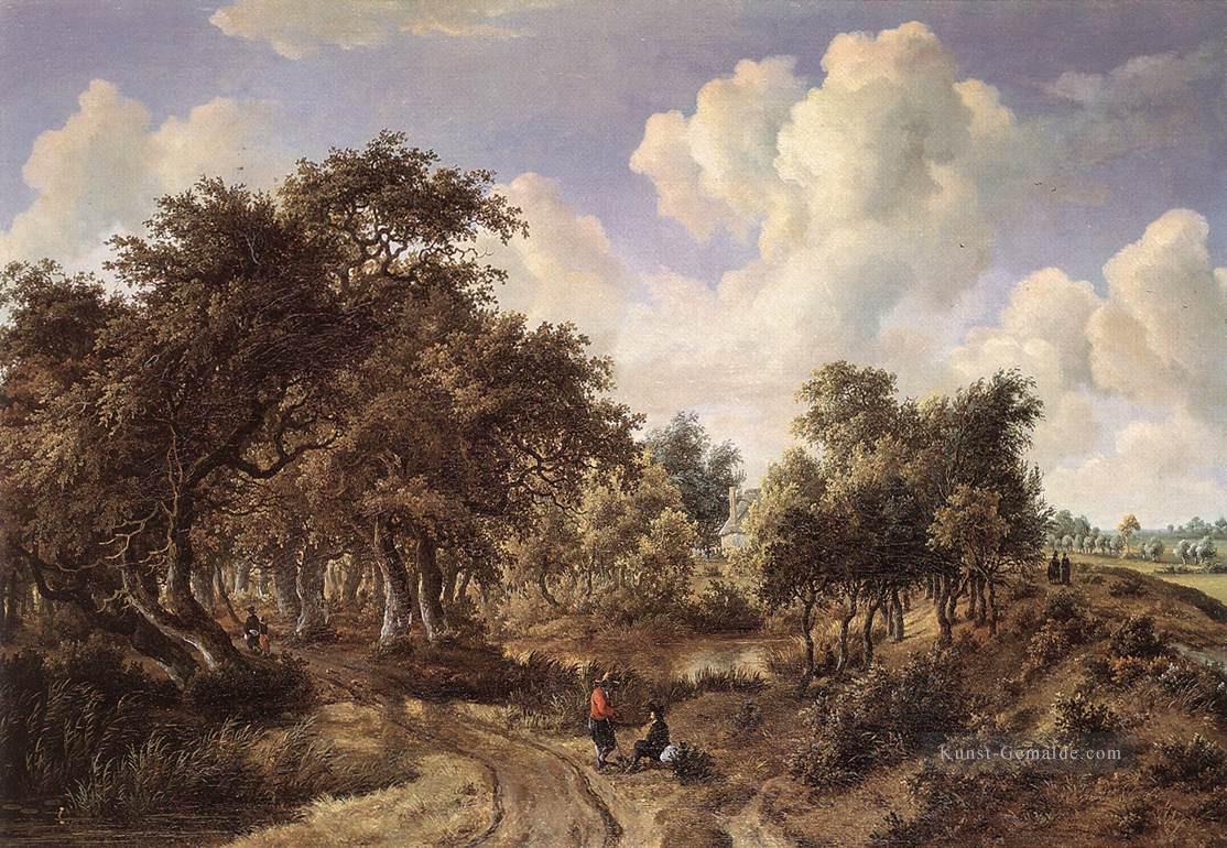Eine bewaldete Landschaft 1660 Meindert Hobbema Ölgemälde